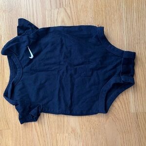 Nike Navy Blue Baby Bodysuit with White Swoosh